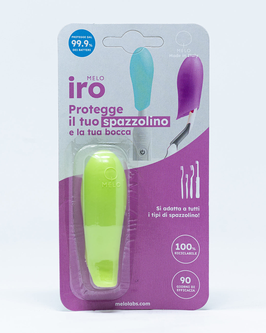 AfterSell _ IRO: Il copri-spazzolino elimina il 99,9% dei batteri in 60 minuti, in modo naturale!
